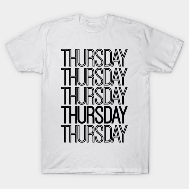 Weekdays: Thursday T-Shirt by artsylab